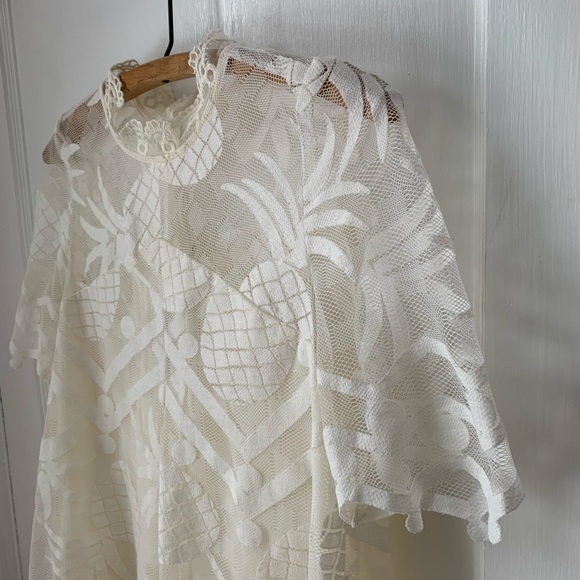 Anthropologie Maeve Pina Lace Top 0 - Picture 7 of 11